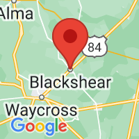Map of Blackshear, GA US